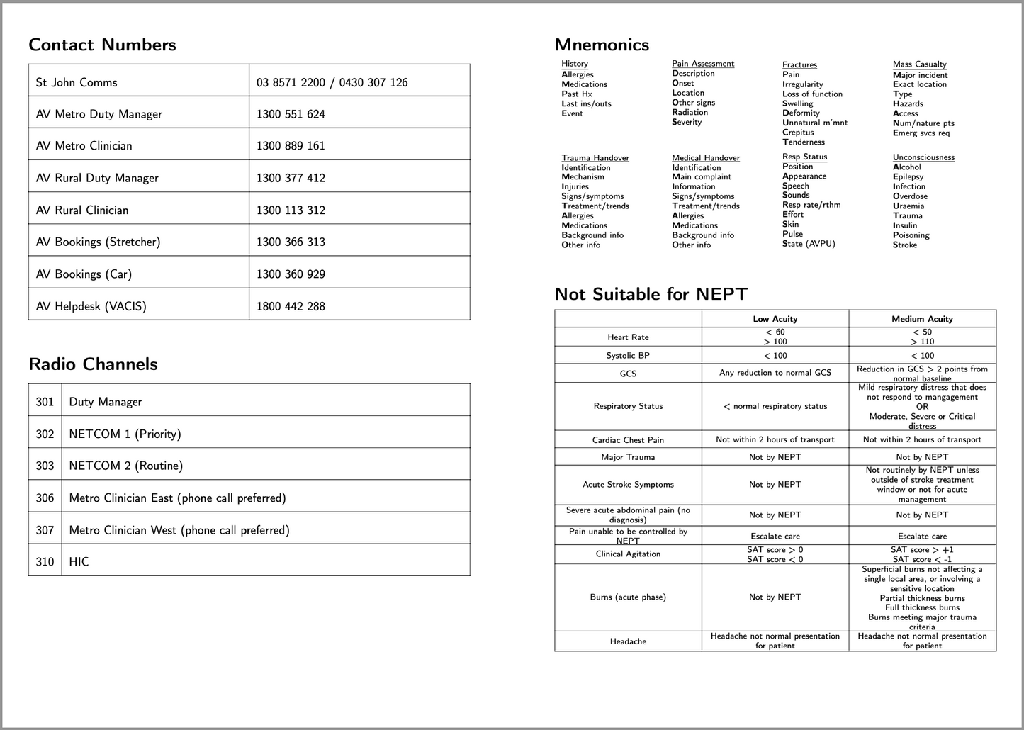 NEPT VSS Logbook v2.0 (Hardcopy)