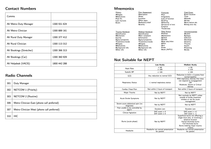 NEPT VSS Logbook v3.0 (Hardcopy)